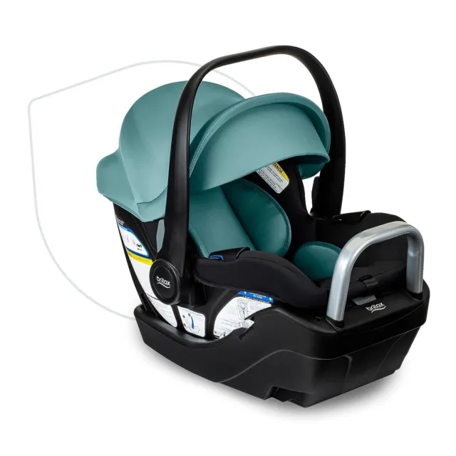 Britax Willow S Infant Car Seat & Base, ClickTight, Rear Facing Jade Onyx New