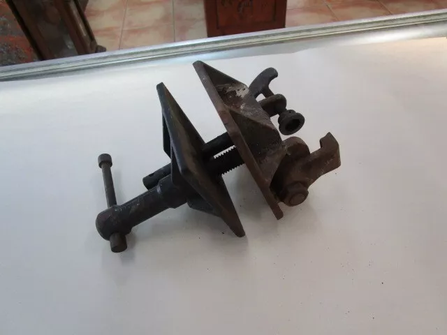 Varco Antique Cast Iron Table Vise Made in Los Angeles Abegg & Reinhold