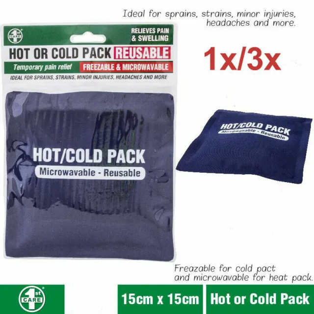 1x/3x Hot Or Cold Pack Reusable Freezable Ice Relief Muscle Injury Microwavable