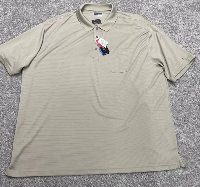 GRAND SLAM PERFORMANCE Men's S/S Golf Polo Shirt MENS Size 4XB POCKET ...