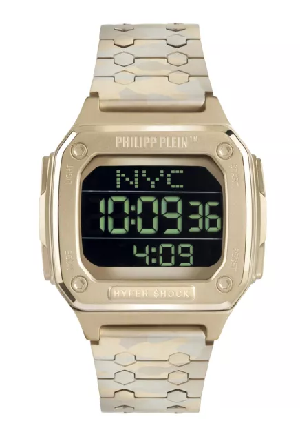 Philipp Plein Montre Doré Digital Hommes Hyper $hock PWHAA1021