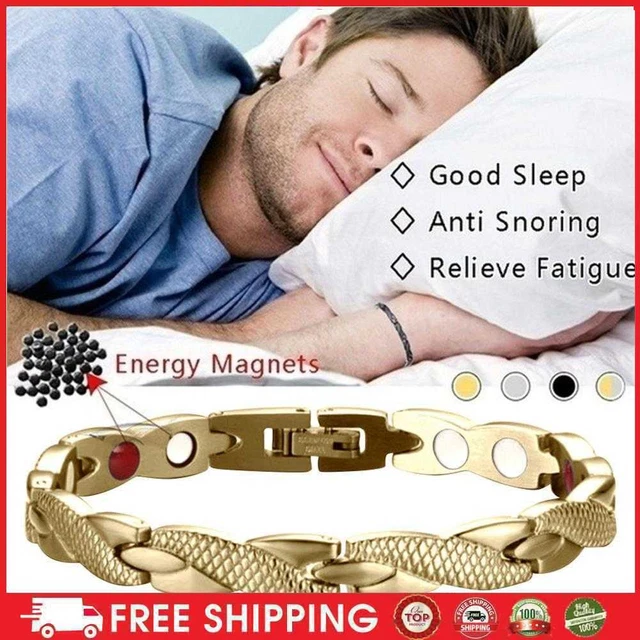 Coppia Bracciale Magnetoterapia Twisted Dragon Bracciali Rimovibili (Oro)