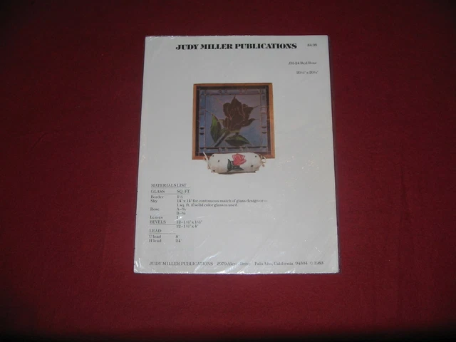 Tiffany-Vorlagen , Fensterbilder , Judy Miller , JM 24 Red Rose
