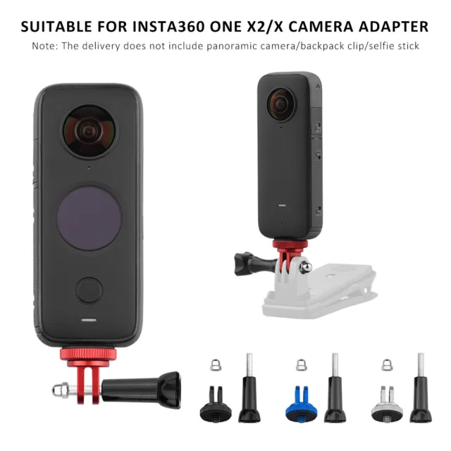 Action Camera Mount for Insta360 ONE X2/X CNC Tripod Selfie Stick Screw Adapter 3