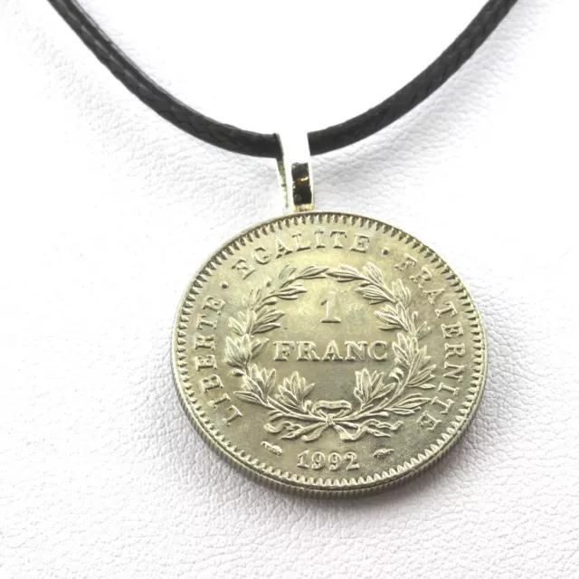 Halskette Münze Frankreich 1 Franc Republik