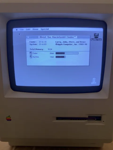 Restored Vintage Apple Macintosh 512k ED Computer