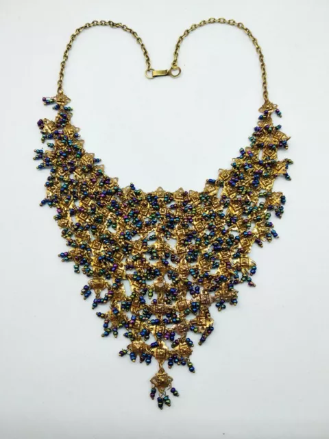 Magnifique collier antique costume jewelry necklace vintage