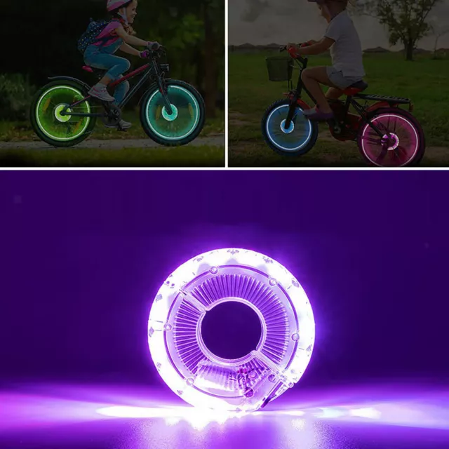 Rechargeable Bike Hub Light LED Colorful Bicycle Cycling Spoke Night Lights