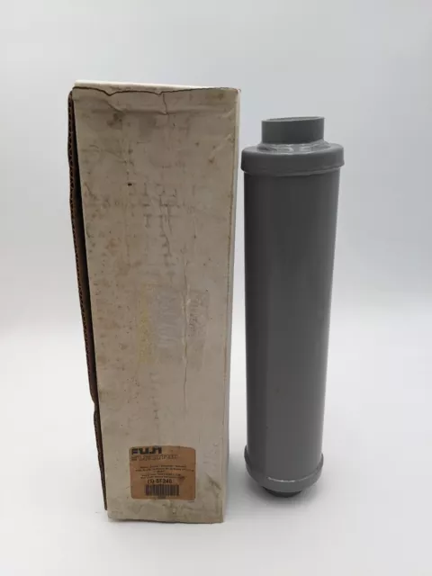 Fuji SF246 Muffler Silencer 1" NPT 12" Length Pneumatic Replacement Part Gray