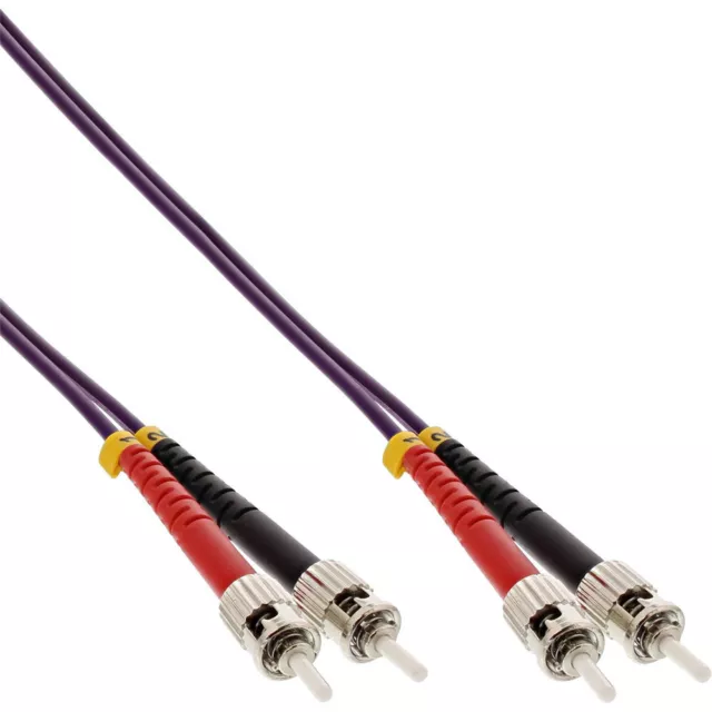 5x InLine LWL Duplex Kabel, ST/ST, 50/125µm, OM4, 15m