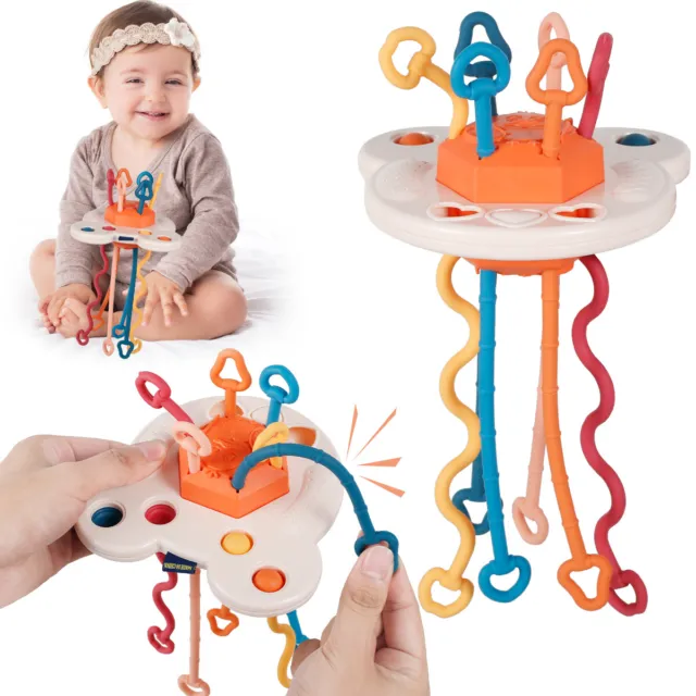 Baby Sensory Development Toys Soft Sensory Training Toys UFO Pumping Toy Gifts☃