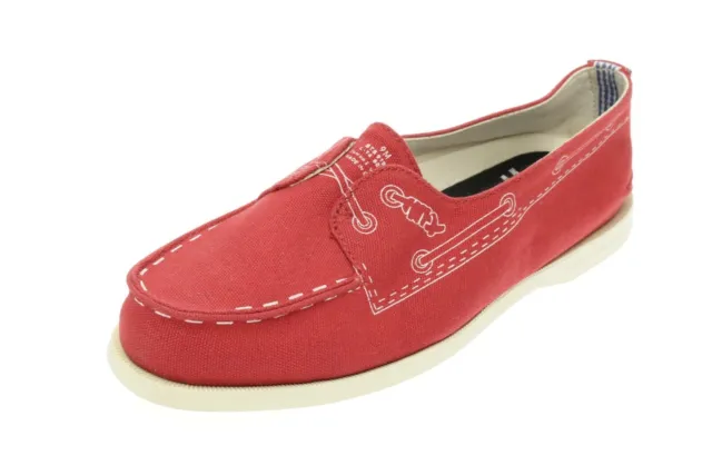 Womens SPERRY TOP-SIDER BAND OF OUTSIDERS red canvas slip on shoes sz. 9 $120