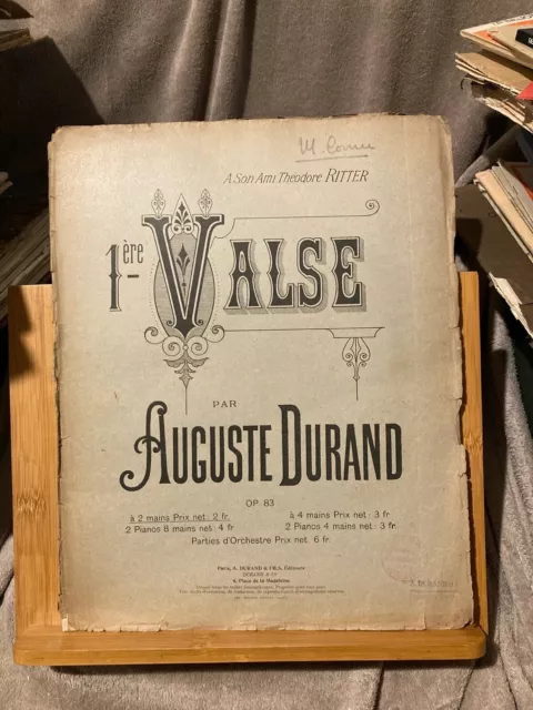 Auguste Durand Première Valse pour piano partition éditions Durand