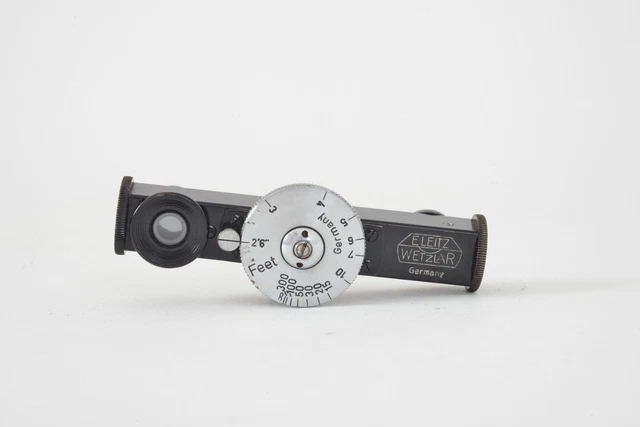 Télémètre Nickel Mètres FOKAL Télémètre Leica Leitz FOKIN Nickel - Version Mètre, Avec Support FOKAL, Occasion Télémètre Nickel En Mètres Leitz