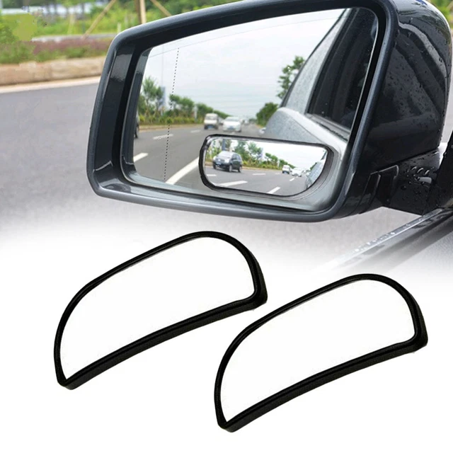 2x Rectangle Car Wide Angle Mirror Big Stick On Rear View Auxiliary Blind Spot