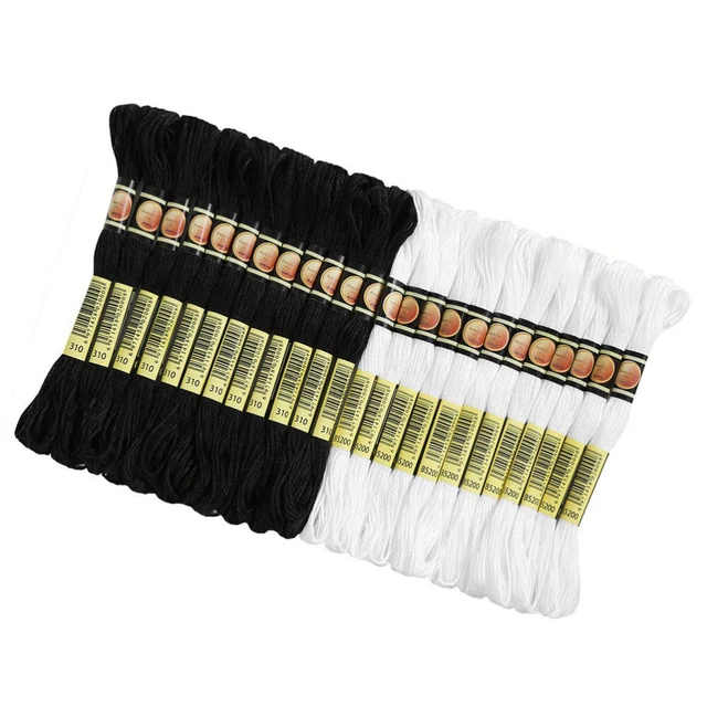 24 piezas accesorios de hilo de bobina kits de tejido cuerda bordada