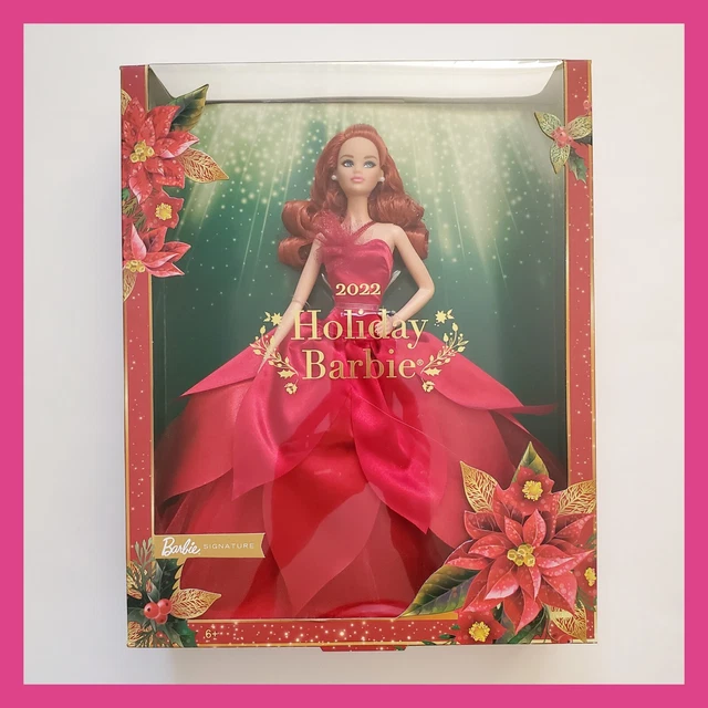 Barbie Holiday 2022 Red Hair Walmart Exclusive Redhead Model Muse Doll Gown NRFB