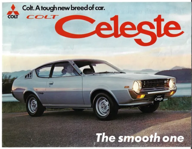 Mitsubishi Colt Celeste 1975-76 UK Market Foldout Sales Brochure 1600 ST 2000 GT
