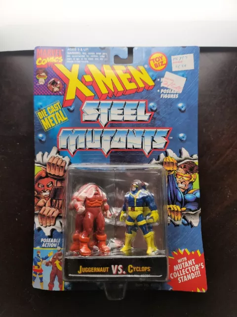New Sealed 1994 X-MEN Steel Mutants Juggernaut VS Cyclops Action Figures