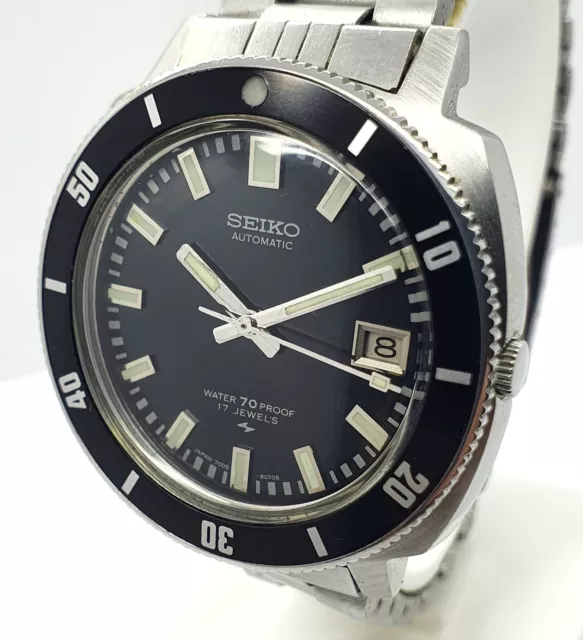 Seiko diver 70m Poor Mans 62MAS ref. 7005-8052 automatic vintage wristwatch