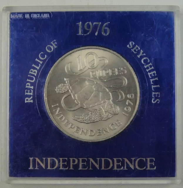 1976 Seychelles - 10 Rupees - Independence / Turtle - Mint Bu Crown - Km# 28