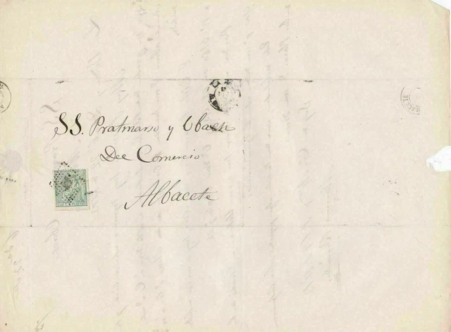 Spain 19th centuary stamps cover Ref 8314