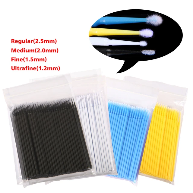 100pcs/pack Dental microbrush micro applicator tip regular/fine/ultrafine