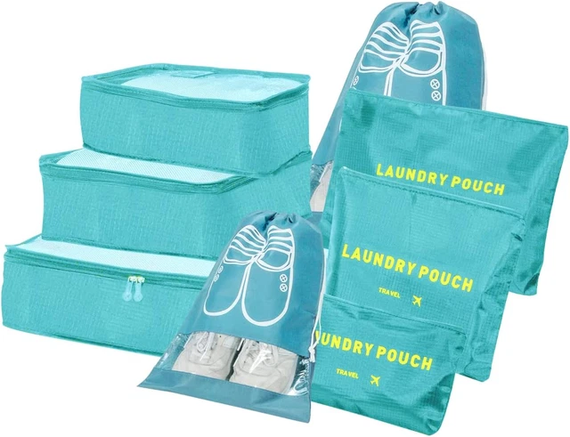 Set 7 Sacchetti Organizer Da Viaggio Navaris - Per Valigia, Blu - Foto 3