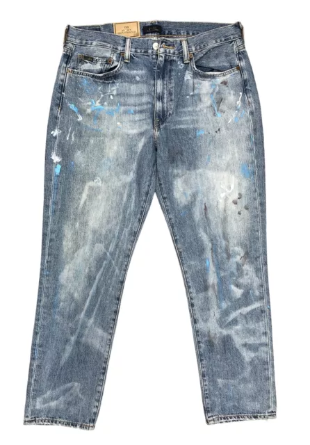 Polo Ralph Lauren Women's Paint Splatter Denim Avery Boyfriend Jeans, 28, NWOT