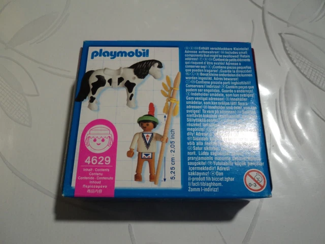 Set Playmobil Vintage Western Indiens N°3355 De 1976 - Complet Avec Personnages, Tipi, Canoë, Etc., Occasion