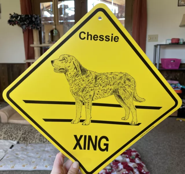 New!! Chesapeake Bay Retriever  Dog Crossing Xing Sign, KC creations Great Gift!