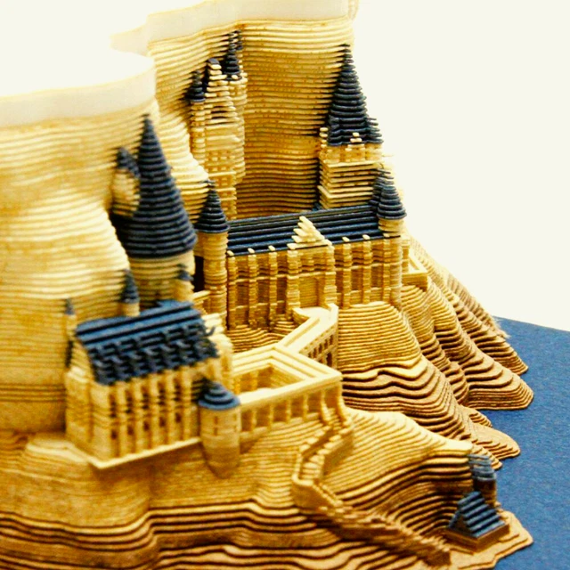 HARRY POTTER 2023 Calendar 3D Hogwarts Castle Memo Pad Note Cube
