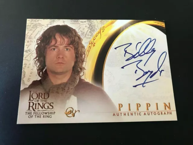 TOPPS Lord Of The Rings Billy Boyd Pippin Fellowship Of The Ring AUTOGRAPH CARD