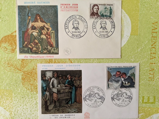 63 Enveloppes Premiers Jours FDC Année 1961 – Timbres France, Croix-Rouge, Excellent état