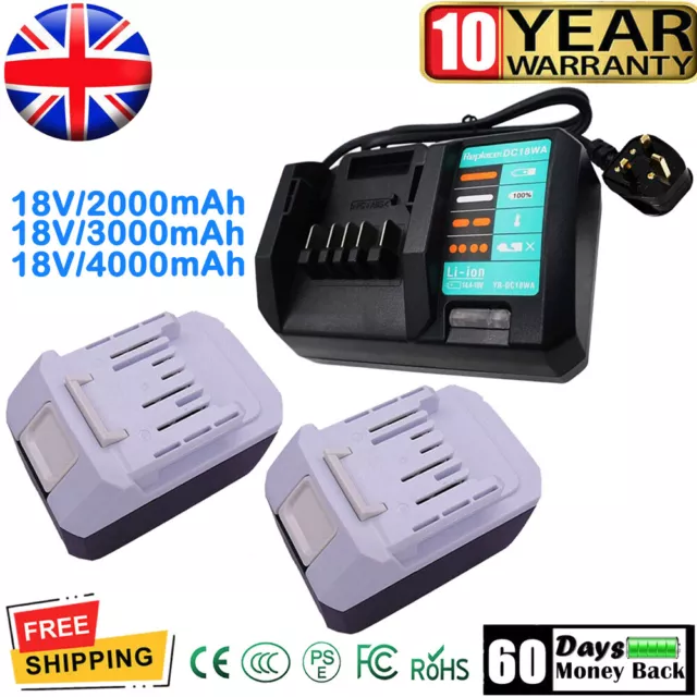 For Makita BL1815G G Series Battery 18V BL1813G HP457D 198186-3 & DC18WA Charger