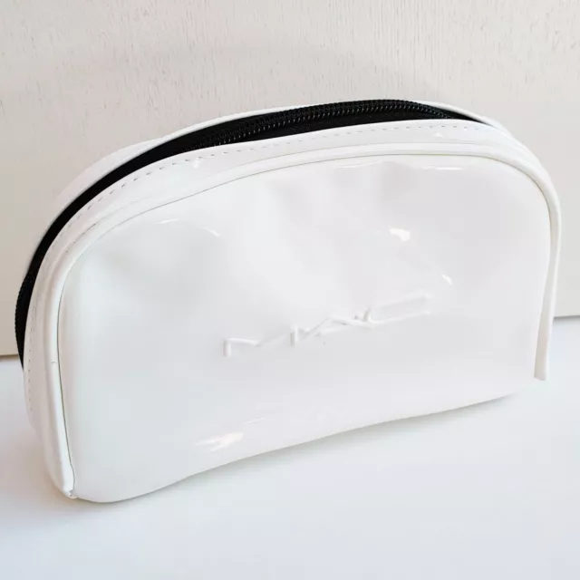 1x MAC White Makeup Cosmetics Bag, Travel Toiletry Pouch Purse Case, Brand New!