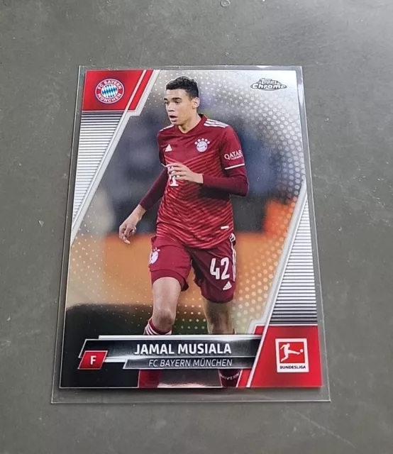 Jamal Musiala Soccer Card Topps Finest Bl 2021-22 # 84 Bayern München