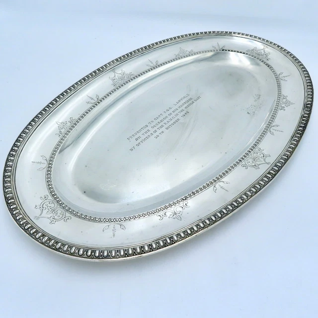 Cardeilhac Silver Tray Renaissance Large tray Oval Platter Solid 950 1.78KG