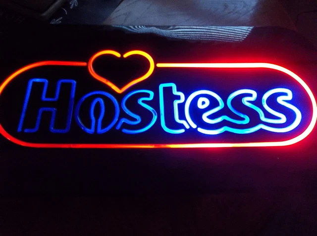 Hostess Cake Lighted Fluorescent Display Advertising Sign #0643 AS IS Works  