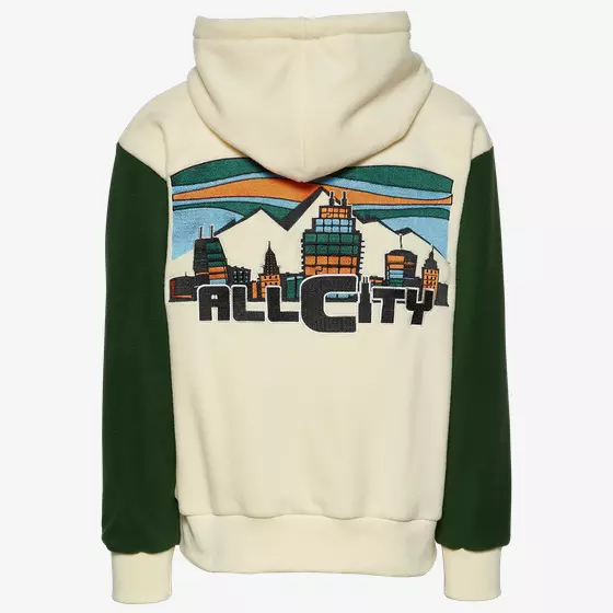 New Just Don Sherpa All City Mountain Hoodie Pull Over Quarter Zip Size S Small
