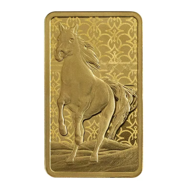 Pamp Suisse - Arabian Horse 5 gram Gold Bar with Pendant Frame 3