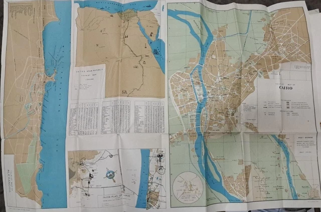 Egypt tourist map folded 1969 - 50 X 40 CM