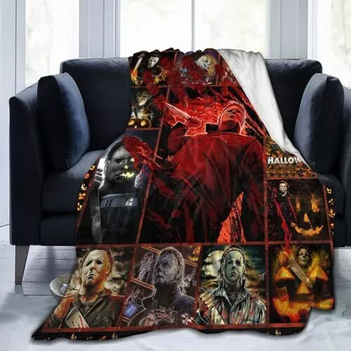 Horror Movie Blankets Ultra-Soft Flannel M̥īĉĥáèĺ Halloween M̥ŷèŕŝ Blanket