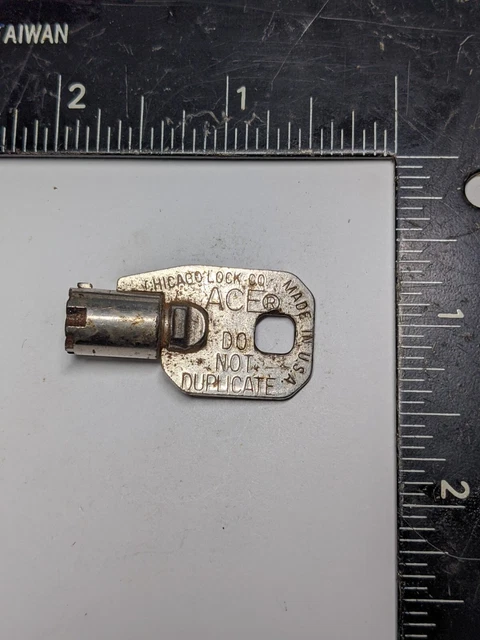 Vintage Arcade Vending Machine Slot Tubular Barrel Key Ace Chicago # Vvc128 Vintage Arcade Vending Machine Slot Tubular Barrel Key Ace Chicago # Vvc128