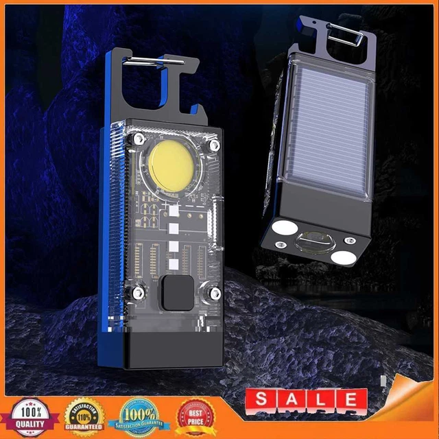 LED COB Work Light 500LM Solar Type-C USB Rechargeable Keychain Light 500mAh
