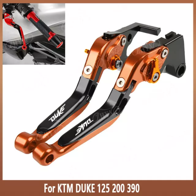 Motorcycle Adjustable CNC Brake Clutch Levers For KTM DUKE 125 200 390 NEW