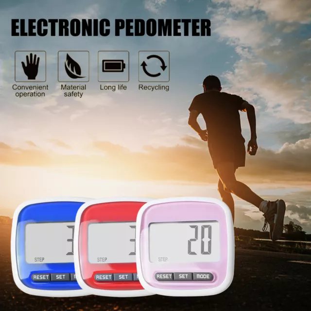 3D Fit Bud Simple Step Counter Walking 3D Pedometer with Clip and Lanyard