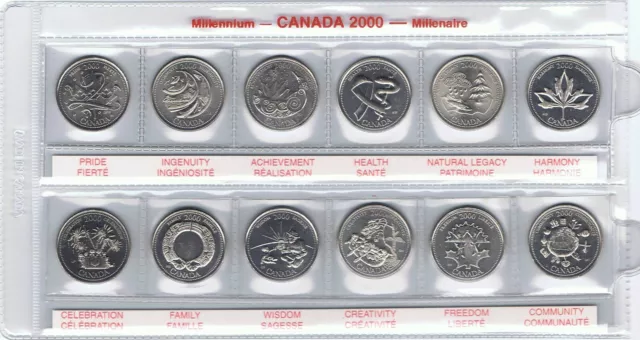 Canada 2000 Millennium Commemorative Coin Set