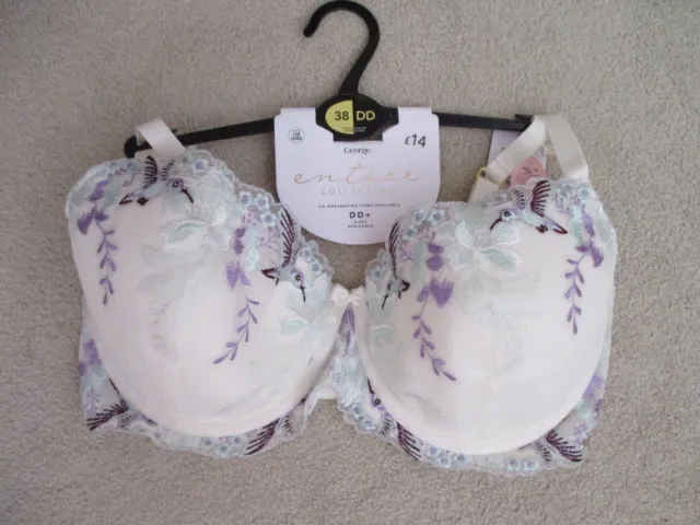 ENTICE COLLECTION PINK balcony bra by george bnwt choose size