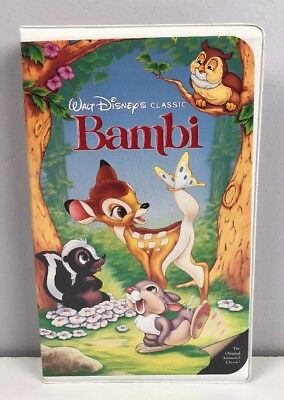 Walt Disney Bambi VHS Video Tape Black Diamond Classic Clamshell Case NEARLY NEW